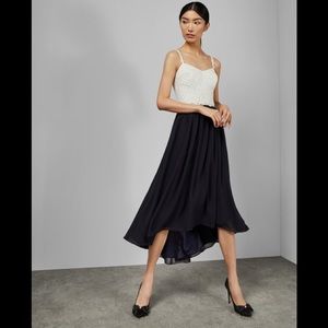 Ted Baker London Rosemry Daisy Dip Hem Midi Dress